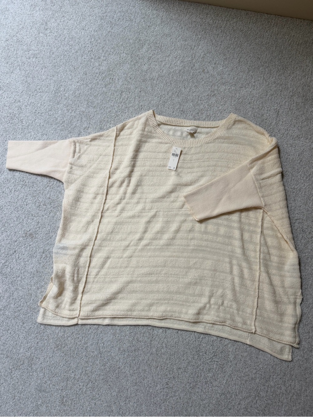 Pilcro Lightweight Cream Knit Pullover